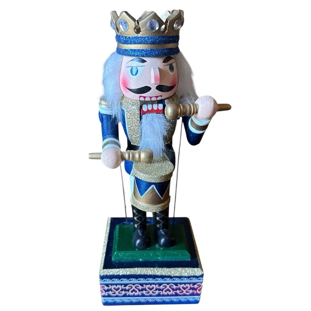 Wooden Musical Nutcracker Little Drummer Boy Music Box